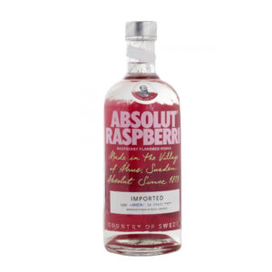 Botella de vodka con sabor a frambuesa Absolut (750 ml)