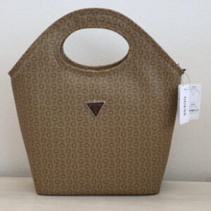 Guess V7200081 Mocha Brown Logo Print Junction Travel Insulated Lunch Tote